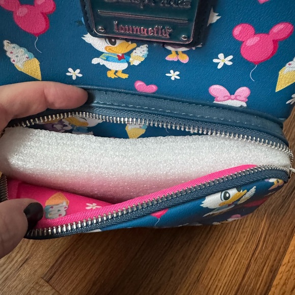 Loungefly Disney Parks Exclusive Donald & Daisy Mini Backpack - Picture 7 of 7